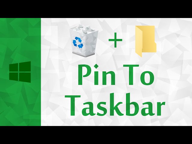 [Windows] How To Pin Recycle Bin & Folder Shortcut To Taskbar | Remove Recycle Bin From Desktop
