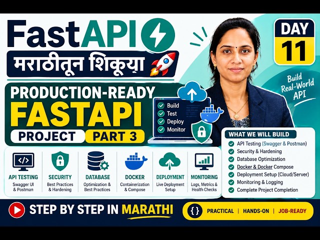 Day 11| Part3|Production-Ready FastAPI Project|FastAPI in Marathi 🚀