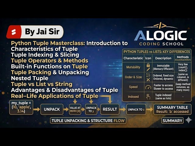  Python Tuples Full Course 🚀 Beginner to Advanced | ALOGIC Coding School