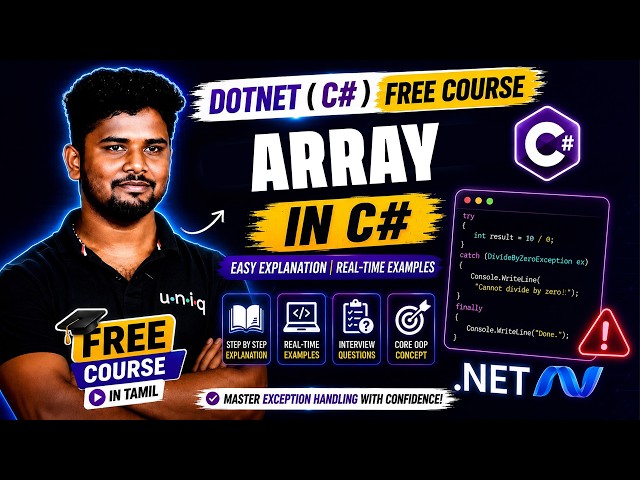 Dotnet C# Free Course 2026 | Ep 45 | C#  Array Functions in Tamil