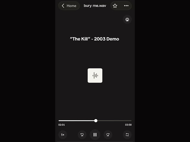 From the archive: a snippet from the early 2003 demo of “The Kill”.🌹