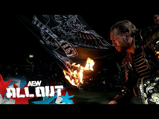 AEW World Champion Will Ospreay sets Death Riders flag ablaze! | AEW All Out 2026