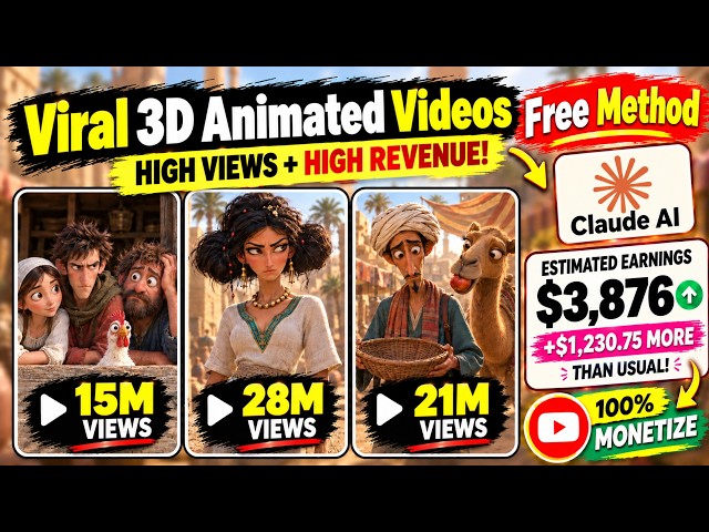I Found a NEW AI Tool That Creates VIRAL 3D Animated Videos! 🤯🔥