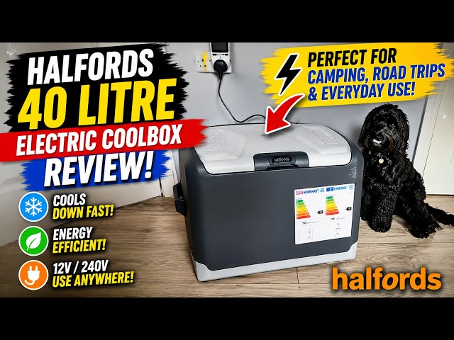 🚐 Embrace the Vanlife Adventure! Halfords 40 Litre Mains and 12V & 24V Electric Coolbox Review ❄️