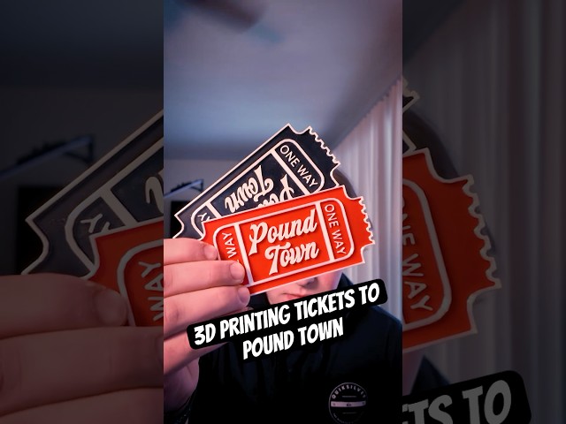 I 3D Printed One-Way Tickets to Pound Town 😂  #fyp #3dprinting #3dmodeling #design #graphicdesign