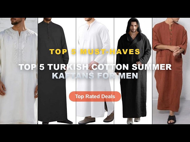 Best Top 5 Turkish Cotton Summer Kaftans For Men on AliExpress | Review - Spring Summer 2026 Men's M