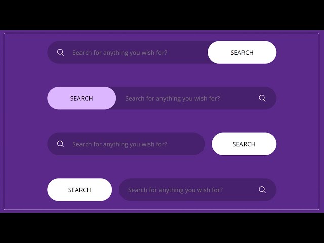 Simple Search Bar In HTML and CSS || Search Box UI Designs || Custom Search Box