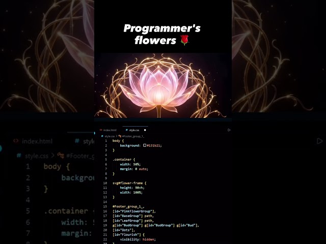 Programmers Flowers 🌹 Flowers Project By Html CSS 🚀