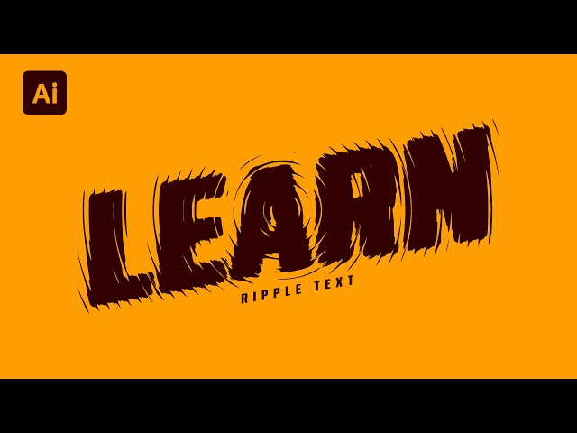 How to Create a Ripple Texture Text Effect in Adobe Illustrator (7 Easy Steps!)