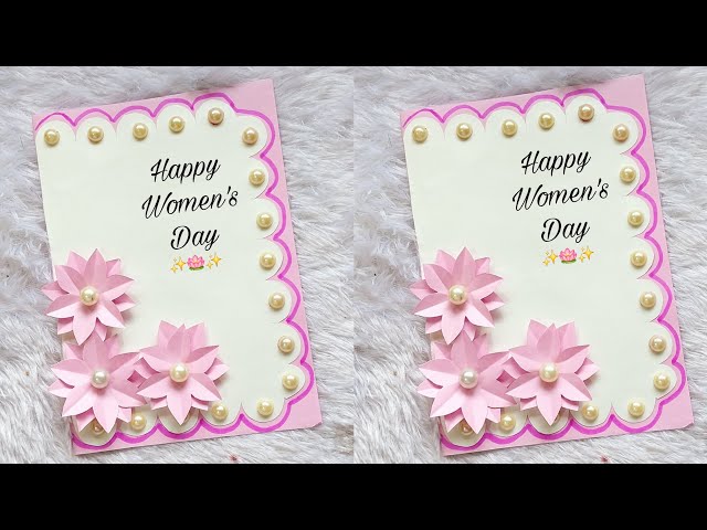 Women's day card / Women's day card making / Women's day card idea/happy women's day card ideas easy
