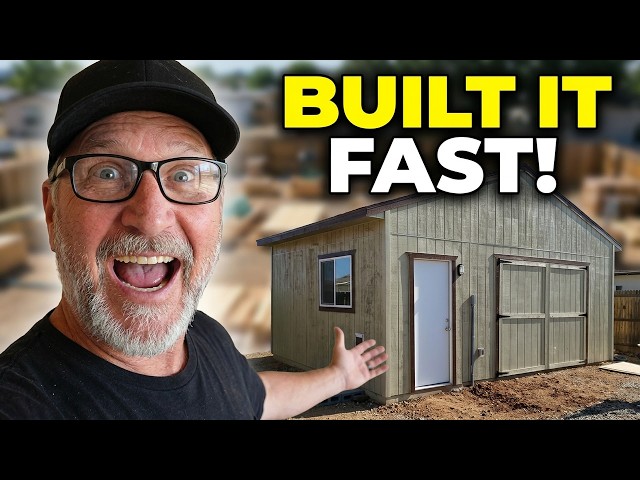 Full Shop Build in Record Time | 11 Minutes | Free Plans Available