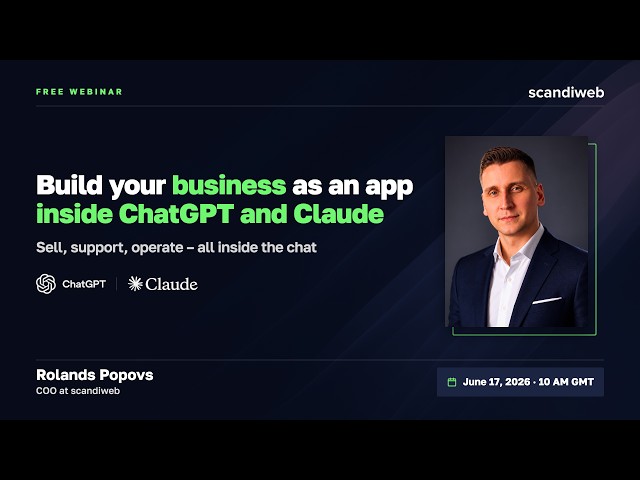 Build your business as an app inside ChatGPT and Claude | Webinar
