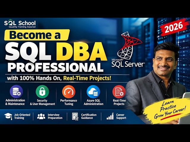 SQL DBA Training 2026 | Become a SQL Server Database Administrator
