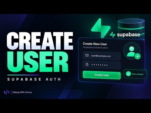 How to Create a User in Supabase Authentication