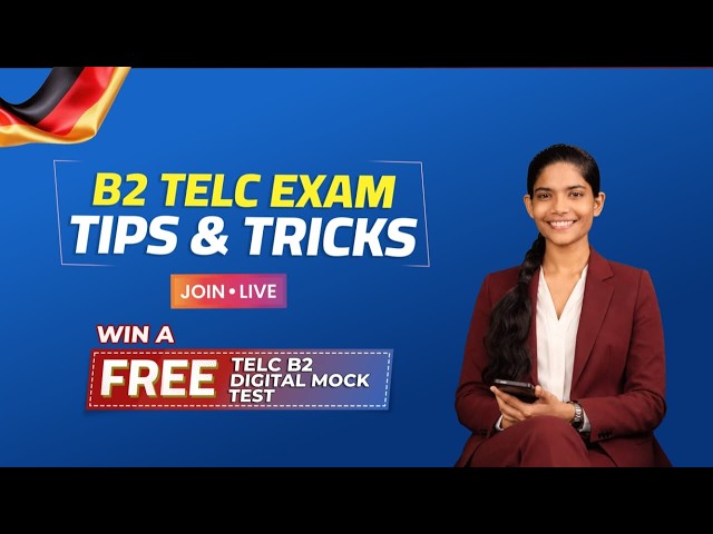 B2 TELC Exam Tips & Tricks LIVE | Win a FREE Digital Mock Test