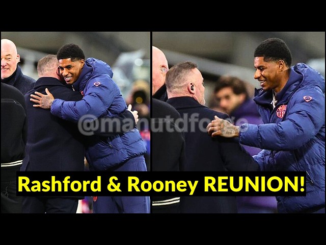Moment Rashford meets Rooney at St James' Park before Newcastle clash | Man Utd News