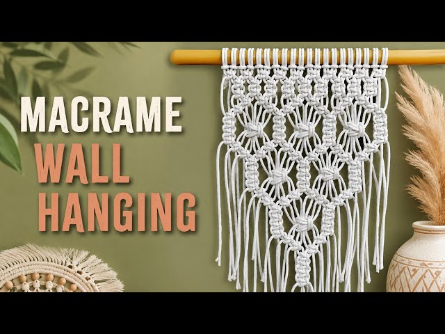Easy Macrame Wall Hanging | Square Pattern Tutorial for Beginners