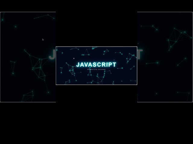 I Built This Insane JavaScript Particle Animation 🤯✨ #javascript #coding #webdevelopment #shorts
