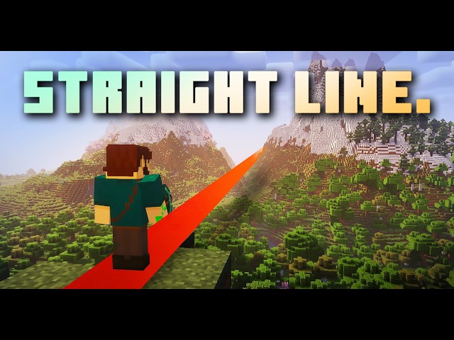 Can You Beat Minecraft in a Perfectly Straight Line?