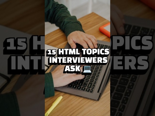 Most Important HTML Topics for Interviews 💻...#html #html5 #htmltutorial