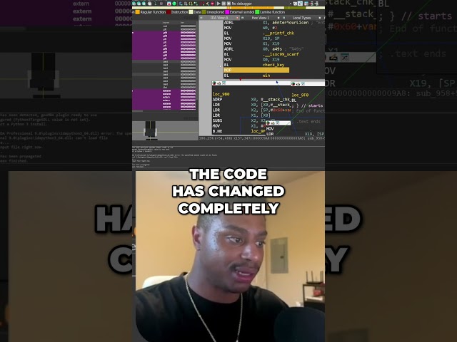 Patching with IDA Pro!  #coding #reverseengineering #security #shorts #hacking