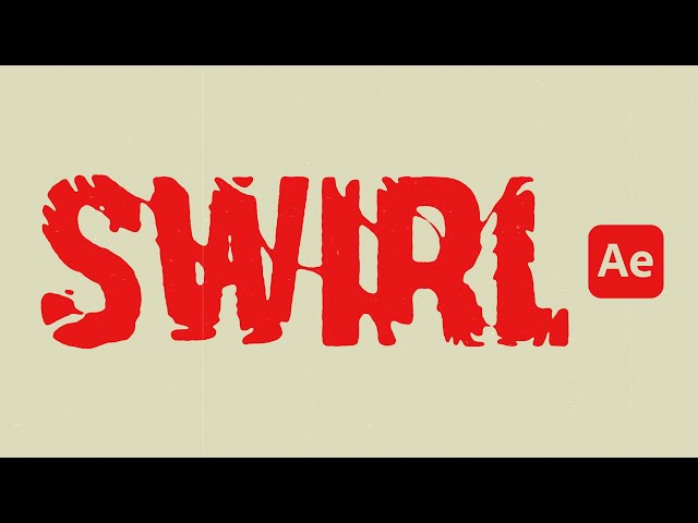 Satisfying Swirly Liquid Text Animation in After Effects