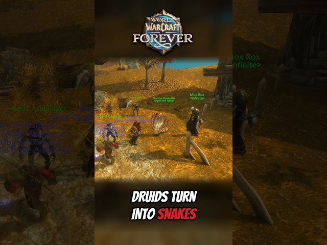 WoW Forever turns Druids into Snakes! New Druid Form found!