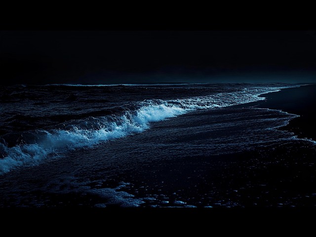 Ocean Waves for Deep Sleep 🌊 Calming Sea Sounds at Night | Dark Screen for Relaxation & Better Rest