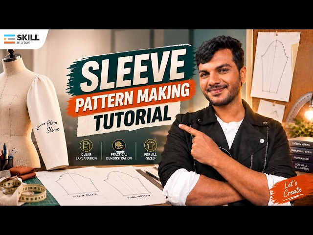 Sleeve Pattern Making Tutorial ✂️ | Step By Step For Beginners
