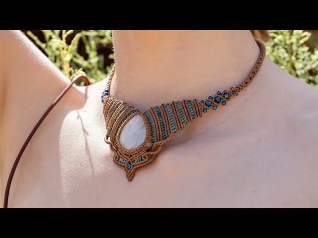 How to Make a Moonstone Macramé Choker | Full Step-by-Step Tutorial
