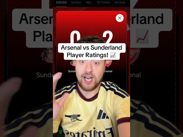 Arsenal vs Sunderland Player Ratings! 📈