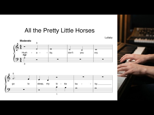 Learn "All the Pretty Little Horses" - FREE Beginner Piano Sheet Music