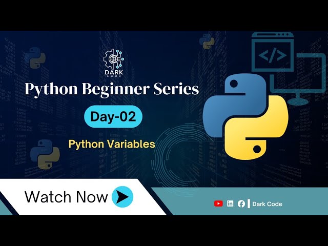 Python Day-02 | Print Variables | Python | Dark Code 