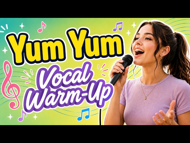 Yum Yum Vocal Warm-Up 🎤 5-Note Scale Singing Exercise