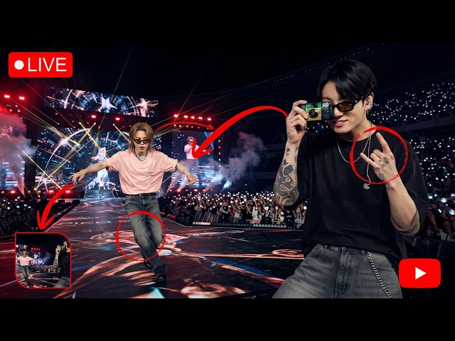 🔴Sweet moment: Jungkook secretly filming Jimin during the Pied Piper dance at SoFi Stadium! 📹💜
