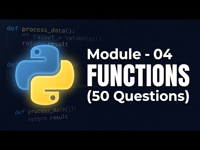 Python Module 4 Quiz — Functions Knowledge Check (50 Questions)