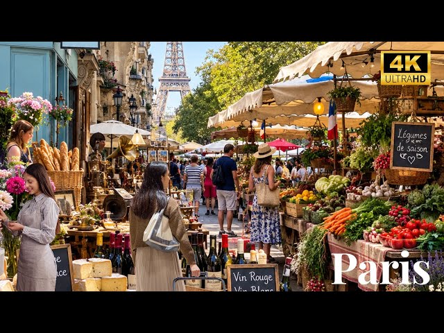 September 21, 2026 PARIS 🇫🇷 FRANCE MORNING TOUR MARKET WALK AUTUMN START FLEA MARKET NEAR EIFFEL ...