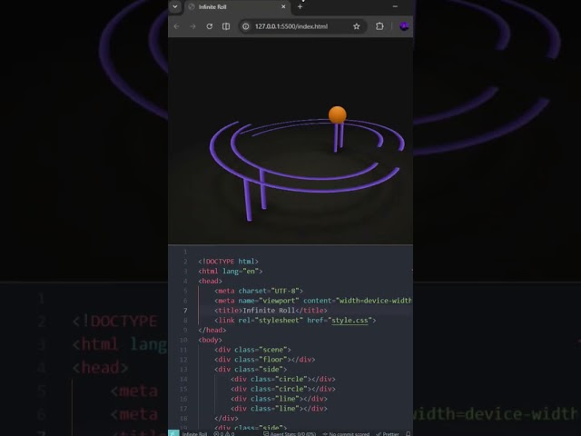 Rolling Ball#html#css#shorts#viral