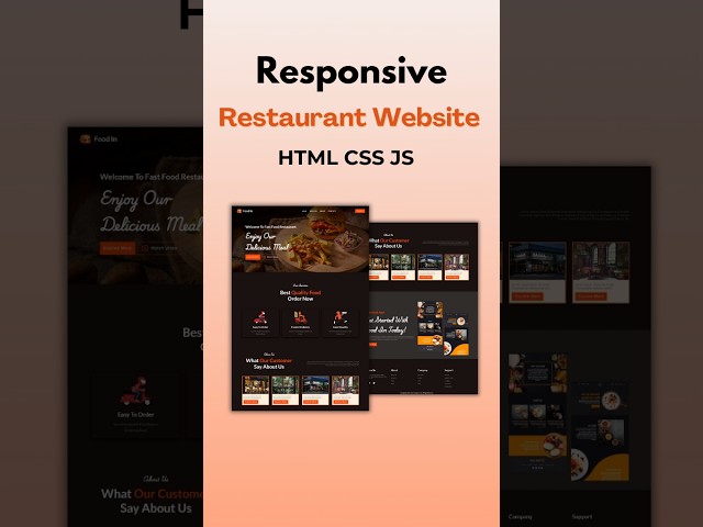 Restaurant website using HTML CSS JavaScript #html #css #coding #javascript