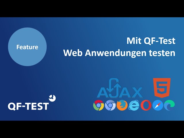 Web Anwendungen testen mit QF-Test | GUI Testautomatisierung