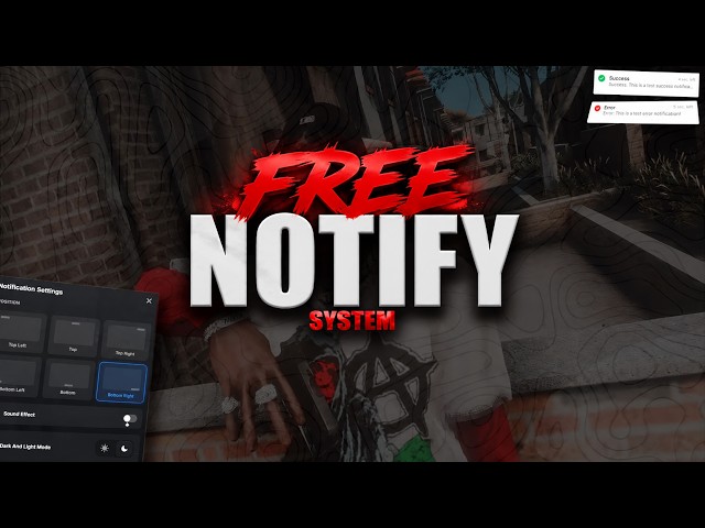 FREE FiveM Notify System | Modern & Optimized Notification UI