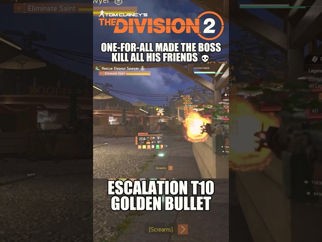THIS ONE-FOR-ALL BOSS IS DELETING HIS OWN TEAM 😂 | Tier 10 Escalation - The Division 2 #shorts