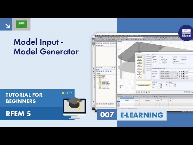 تعليمي RFEM 5 للمبتدئين | 007 عملية الإدخال -توليد الجمالونات أوتوماتيكيا باستخدام Model Generator