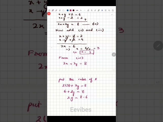 Solving Linear Equations in 3 Variables