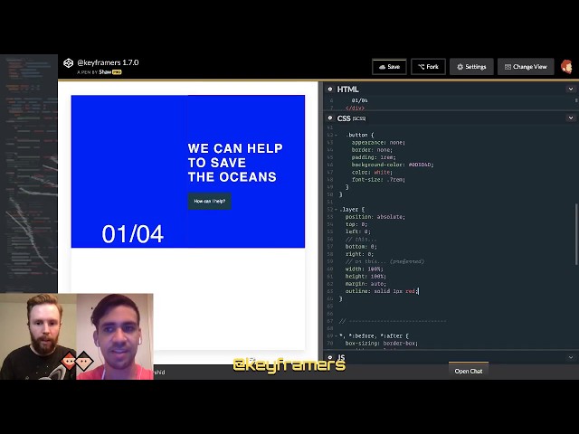 Oceanic Overlays 🌊| CSS-only carousel | @keyframers 1.7.0 | Collaborative coding live stream