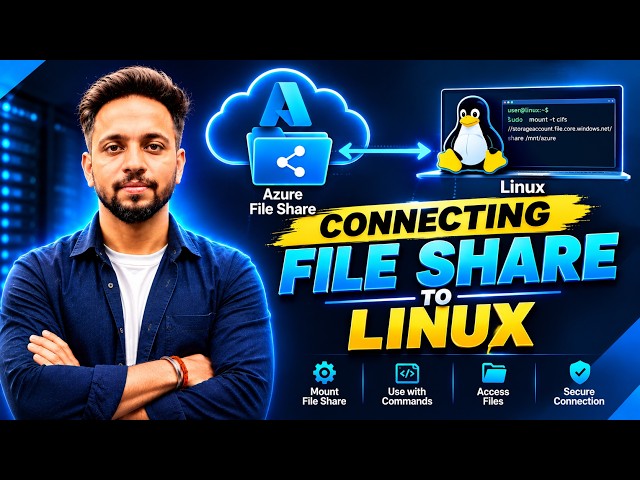 How to Connect File Share to Linux in Azure | Full Course in Hindi