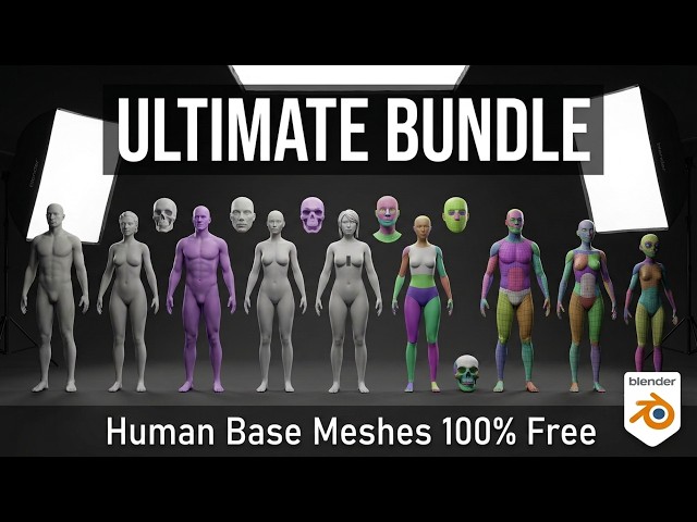 How to Use Human Base Meshes Bundle in Blender 5.1 👤 (Full Review & Guide) ✨