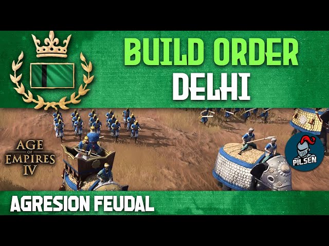 🟢 Build Order for DELHI - Total Offensive in Feudal | Age of Empires 4
