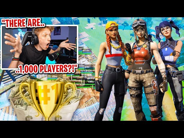 I got 1,000 PLAYERS to scrim for $1,000 in Fortnite... (4 Million Subscribers Tournament)