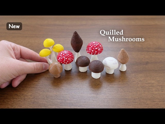 the MOST fun DIY 🍄🍄‍🟫 (Quilling Mushrooms)